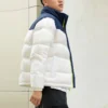 Kurze Daunenjacke, asiatische Größen „White Midnight Navy“