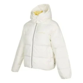 Kurze Daunenjacke aus Textil, asiatische Größen, „White“