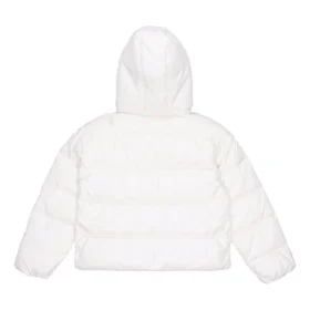 Kurze Daunenjacke aus Textil, asiatische Größen, „White“