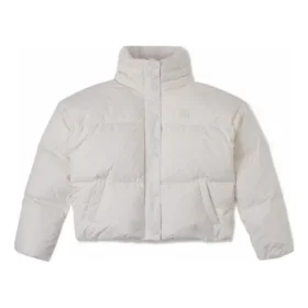 Kurze Daunenjacke in asiatischen Größen „Weiß“