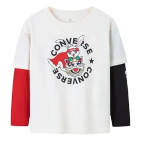 Langarm-T-Shirt mit aufgedrucktem Logo zum Jahr des Hasen, asiatische Größen „Weiß Schwarz Rot“ Langarm-T-Shirt mit aufgedrucktem Logo zum Jahr des Hasen, asiatische Größen „Weiß Schwarz Rot“