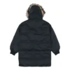 Lange Daunenjacke in asiatischen Größen „Schwarz“