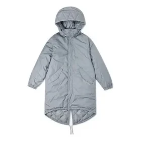 Langer Daunen-Trenchcoat, asiatische Größen, „Grau“