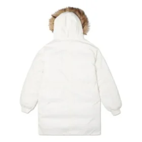 Langer Daunenparka in asiatischen Größen „Weiß“
