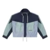 Langärmelige, kurz geschnittene, winddichte Cargo-Jacke (asiatische Größen) „Blau“