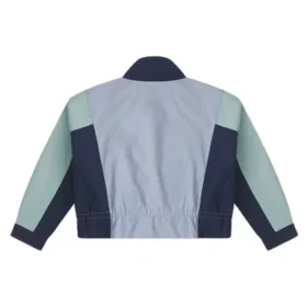 Langärmelige, kurz geschnittene, winddichte Cargo-Jacke (asiatische Größen) „Blau“