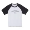 Logo-Baseball-T-Shirt, asiatische Größen, „Weiß Schwarz“