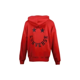 Logo Knit Kapuzen-Kordelzug Rot