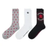 Logo-Muster-Socken „Black Grey White“