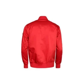Lässige Sport-Baseballjacke mit Stehkragen, asiatische Größen, „Rot“