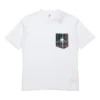 Lässiges Kurzarm-T-Shirt mit Tasche für Herren, Weiß