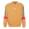 LW Sweatshirt mit Kontrast-Einsätzen – asiatische Größen „Braun“