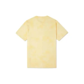 Marble Rundhals-T-Shirt mit kurzen Ärmeln, asiatische Größen „Gold Dart“