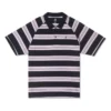Marquis gestreiftes Kurzarm-Poloshirt (asiatische Größen) „Schwarz“