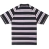 Marquis gestreiftes Kurzarm-Poloshirt (asiatische Größen) „Schwarz“