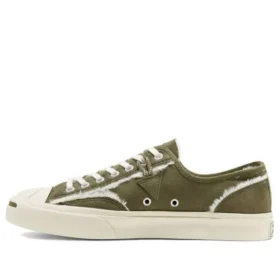Mit Kunstfell gefütterte Leder-Jacke Jack Purcell „Green White“