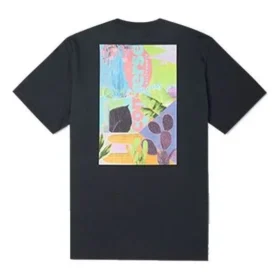 Neon Nature Graphic T-Shirt asiatische Größen „Schwarz“