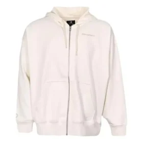 Oversized-Hoodie mit durchgehendem Reißverschluss, asiatische Größen „Off White“ Oversized-Hoodie mit durchgehendem Reißverschluss, asiatische Größen „Off White“