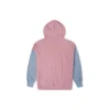 Oversized Pullover-Hoodie mit Farbblöcken – asiatische Größen „Pink Aura“