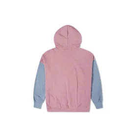 Oversized Pullover-Hoodie mit Farbblöcken – asiatische Größen „Pink Aura“
