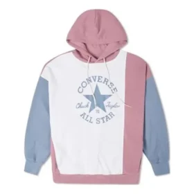 Oversized-Pullover-Hoodie mit Farbblöcken, asiatische Größen „Pink Aura Multi“ Oversized-Pullover-Hoodie mit Farbblöcken, asiatische Größen „Pink Aura Multi“