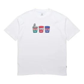 Pics Applikation Kurzarm-T-Shirt Unisex Weiß