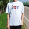 Pics Applikation Kurzarm-T-Shirt Unisex Weiß