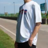 Pics Applikation Kurzarm-T-Shirt Unisex Weiß