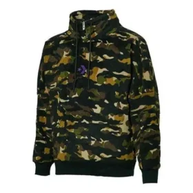 Polar Fleece Archive Camo Funnel Top Sweatshirt Asiatische Größen „Camo Green“