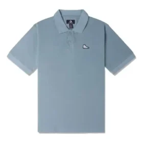 Polohemd mit Schuh-Patch, asiatische Größen „Hellblau“