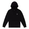 Pullover-Hoodie aus French Terry mit gesticktem Stern-Chevron-Muster, asiatische Größen „Schwarz“