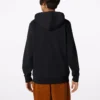 Pullover-Hoodie aus French Terry mit gesticktem Stern-Chevron-Muster, asiatische Größen „Schwarz“
