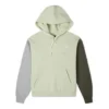 Pullover-Hoodie mit gesticktem Stern-Chevron-Motiv, asiatische Größen „Olive“