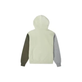Pullover-Hoodie mit gesticktem Stern-Chevron-Motiv, asiatische Größen „Olive“