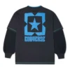 Pullover mit Logo-Print, asiatische Größen „Black Blue“