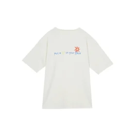 „Put-a-Smile-On-Your-Face“-Logo-T-Shirt, asiatische Größen, „Weiß“