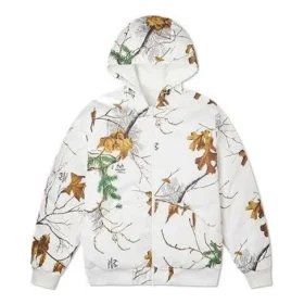 Real Tree Wendejacke mit Blattprint, asiatische Größen „Casual White“