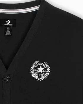 Retro Cardigan Asia-Größen „Schwarz“