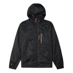 Retro-Freizeitjacke mit Kapuze im Paar-Look, schwarz