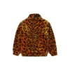 Retro-Leopardenmuster-Jacke im lockeren Schnitt für Paare, asiatische Größen, „Braun“