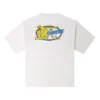 Retro-Segelboot-Grafik-T-Shirt (asiatische Größen) „Weiß“