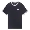 Ringer-Kurzarm-T-Shirt (asiatische Größen) „Schwarz“