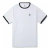 Ringer-T-Shirt mit kurzen Ärmeln, asiatische Größen, „Weiß“
