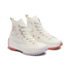 Run Star Hike Platform High „Embroidered Floral – Egret“
