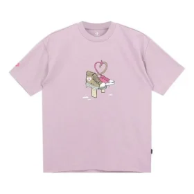 Shoe Tie Heart Logo T-Shirt asiatische Größen „Blush Purple“