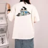 Skateboard-Logo-T-Shirt asiatische Größen „Weiß“