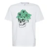 Skull Flowers Sonnenbrille T-Shirt asiatische Größen „White“