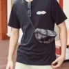 Sling Pack Print Bag „Black Grey“