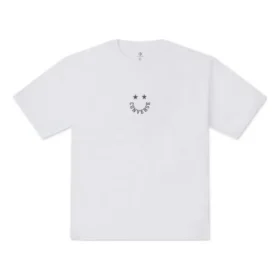 Smiley Kurzarm-T-Shirt (asiatische Größen) „Weiß“