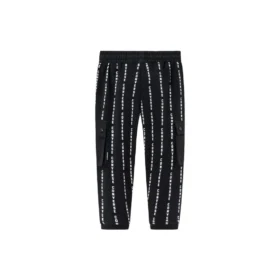 Sport-Strickhose mit aufgedrucktem Buchstabenlogo, asiatische Größen „Schwarz Weiß“ Sport-Strickhose mit aufgedrucktem Buchstabenlogo, asiatische Größen „Schwarz Weiß“